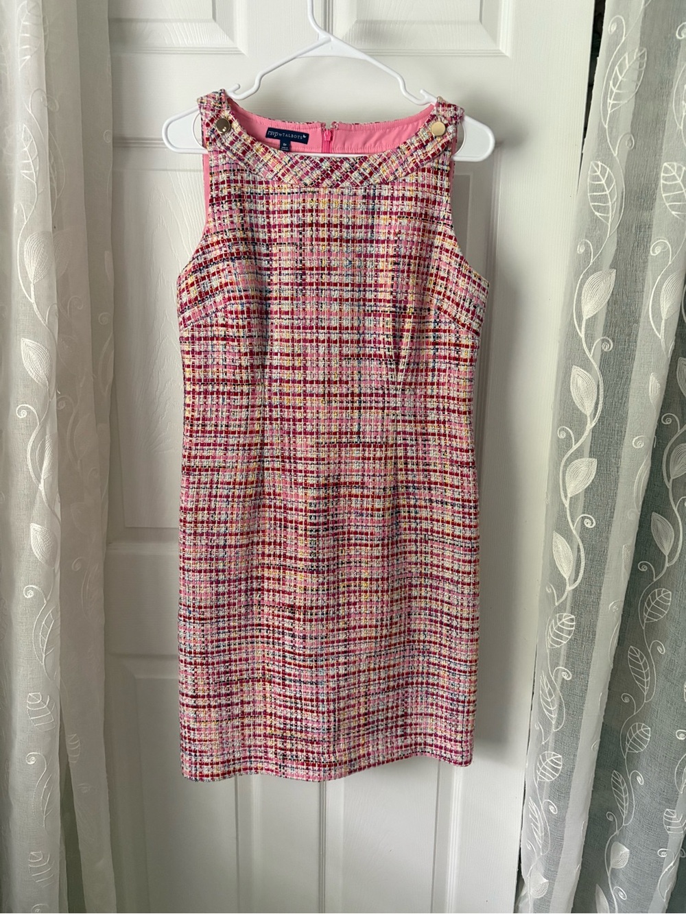 RSVP by Talbots Tweed Sheath Dress cotton blended women size 8p